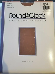 Vintage Round the Clock Style 30 Size B COCOA CREME Agilon Leg - Picture 1 of 1