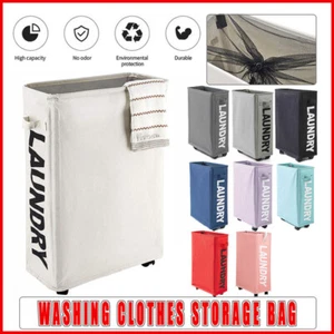 Large Foldable Laundry Washing Clothes Storage Bag Hamper Basket Bin Organiser - Picture 1 of 30