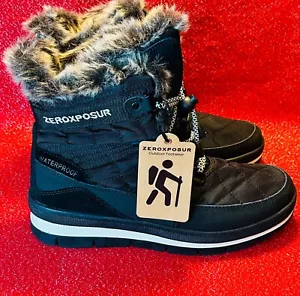 ZEROXPOSUR MONTANA DAMEN KURZE WP STIEFEL - SCHNÜRUNG, SCHWARZ - GRÖSSE 11M - NEU mit ETIKETT - Bild 1 von 9