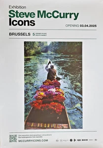 STEVE MCCURRY - ORIGINAL AUSSTELLUNGSPOSTER - IKONEN - BLUMENVERKÄUFER - BRÜSSEL - Bild 1 von 10