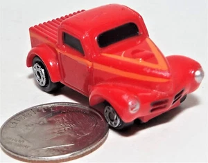 Small Micro Machine Plastic 1941 Willys Pickup Dragster in Red (Very Good) - Picture 1 of 3