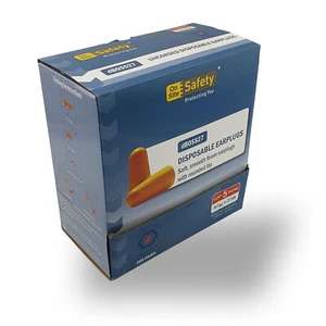 Ear Plugs – Disposable - Uncorded - Foam – 200 Pairs - Box Pack - dBOSS27 - Picture 1 of 10