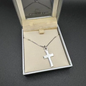 Christian Dior Necklace cross vintage Metallic From Japan - Picture 1 of 10