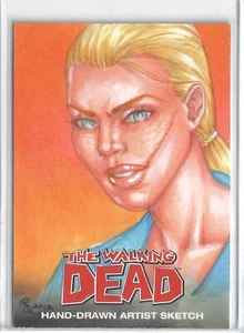 The Walking Dead Comic Series 1 Sketch Card Rhiannon Owens Andrea 2012 KAC - Picture 1 of 2