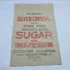 Vintage Sugar Sack - Silver Crystal Great Western Sugar Co Denver 15" TF5-1