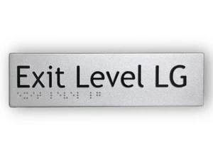 Braille Exit LG sign - Lower Ground - Picture 1 of 1