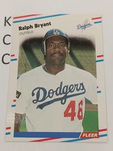 1988 Fleer MLB #510 Ralph Bryant Los Angeles Dodgers - Picture 1 of 2