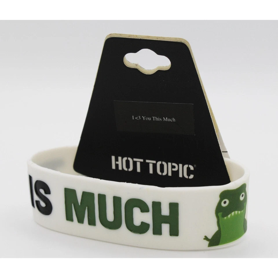 "I Love You This Much" T-Rex Silicone Bracelet from Hot Topic #B2169 - Image 1 of 1