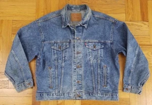 Vintage 90s LEVIS Denim Trucker Jacket 70507 | Mens Size XL USA Made Heavy Denim - Picture 1 of 7