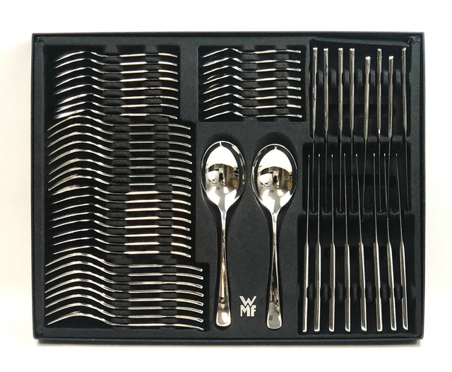 WMF Philadelphia Cromargan Cutlery Set for 12 People,  Stainless Steel, Silver, 49 x 39 x 10 cm: Flatware Sets