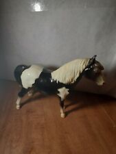 Vintage Breyer Plastic Black and White Horse 7 1/4" Long