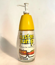 Vintage Gemco Ware Mustard Pump Glass Condiment Dispenser NOS