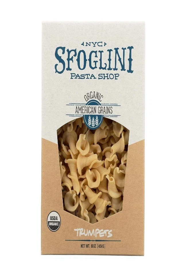 Pasta Trompetas Durum Orgánica Sfoglini | Caja de 16 oz | Hecha artesanalmente en EE. UU. Foto 1 de 1