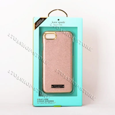 Capa Kate Spade iPhone 7 iPhone 8 iPhone SE 2020 2022 envoltório couro saffiano rosa - Imagem 1 de 4