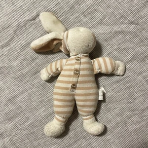 North American Bear Co 8” Tan Striped Sleepyhead Bunny Plush Rattle Lovey Toy - Picture 1 of 4