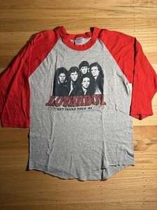 Vintage 80s Loverboy 1982 Get Lucky Tour Shirt Size M Hanes - Picture 1 of 5