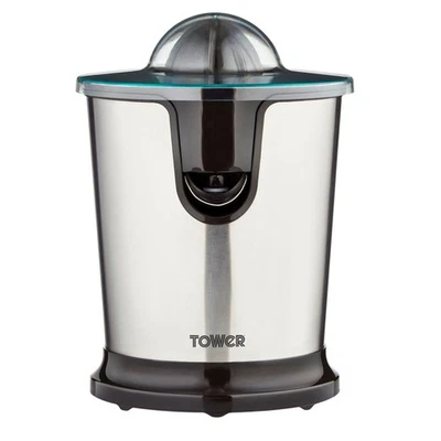TOWER Turm Zitruspresse Kunststoff Ausgießer Anti-Tropf abnehmbare Teile Edelstahl 100W