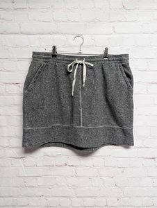 Falda Ann Taylor Loft para mujer elástica con cordón gris carbón talla L 360 - Imagen 1 de 7