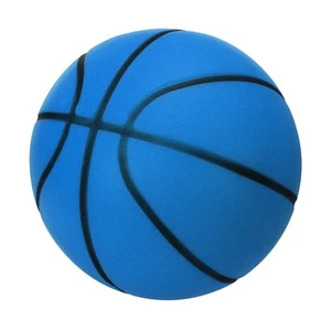 Silent Basketball, Size 3 No Noise Foam Dribbling Indoor Basketball, Blue - Picture 1 of 6