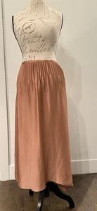 Vince Woman Terracotta Satin MIDI Skirt Size 2 - Picture 1 of 9
