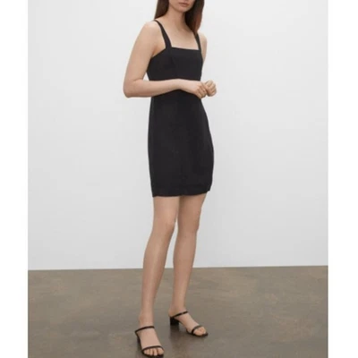 Club Monaco Size 10 Black Mini Dress NWT Lagenlook Heritage Neutral Old Money - Image 1 of 4