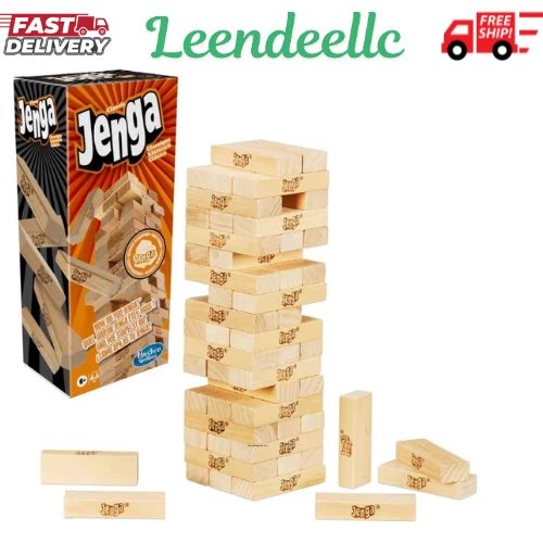 Jenga Classic Tower Game | Family Fun | Wood Blocks | Kids Party Game Ages 6+ - Image 1 of 4