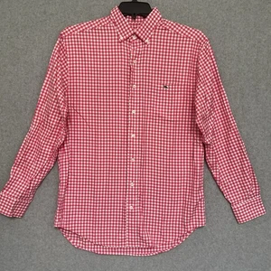 Vineyard Vines Herren Tucker Hemd M rosa Gingham kariert Classic Fit Langarm - Bild 1 von 11
