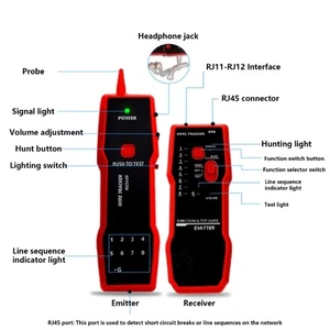 Networking Cable Tester Multimeter Antinoise POE LAN Test Finder Wire Trackers - Afbeelding 1 van 8