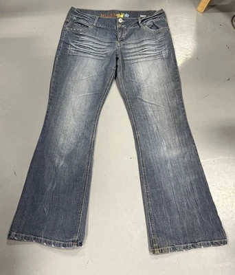Mudd Jeans Women’s Size 17 Regular Boot Cut Blue  Denim Distressed - Image 1 of 4