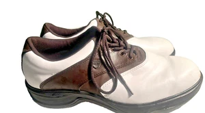 Walter Hagen FAIRWAY Brown/White Saddle Golf Shoes Turf Lock Men's Size 11.5 - Imagen 1 de 6