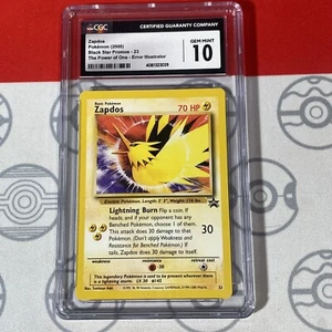 CGC 10 GEM Zapdos Illustratore Errore 23 Pokemon 2000 Il Potere di Uno 3039 - Foto 1 di 3