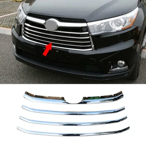 For Toyota Highlander 2014 15 2016 Chrome Front Grille Grill Insert Cover Trim - Picture 1 of 11