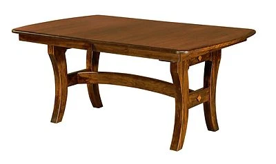 Mesa de comedor Amish caballete madera maciza transición Abilene 42" x 72" Foto 1 de 3