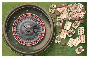 ROULETTE ET TRENTE-QUANANTE DE MONACO - VINTAGE EMBOSSED POSTCARD - Picture 1 of 2