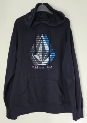 Men's Volcom Navy Blue Hoodie Size Large Hooded Jumper - Image 1 of 4