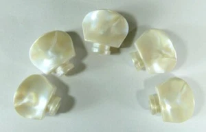Banjo tuner machine head tuning peg White color plastic button 5p BW - Picture 1 of 6