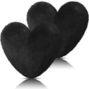 2 Pcs Fluffy Heart Pillow Heart Shaped Pillow Plush Cute Heart Shaped Throw C... - Picture 1 of 7