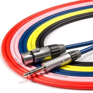 Tourgrade Female XLR to TRS Jack Lead. foxTWO Cable. Balanced, Mic, PA Speaker - Picture 1 of 9