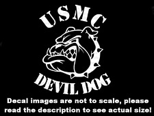 US Marine Corps USMC Devil Dog Bulldog Chesty Head Decal Bumper Sticker