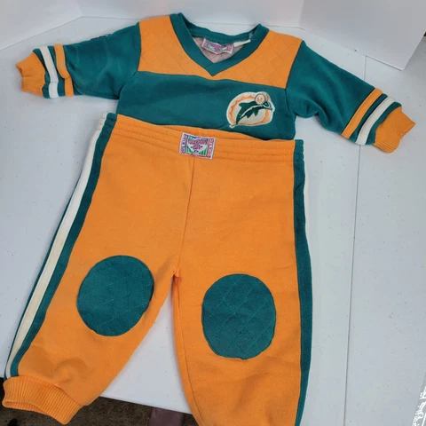 Miami Dolphins NFL Infant Toddler Fleece Sweater and Pants Sz 12 Months Vintage Cover