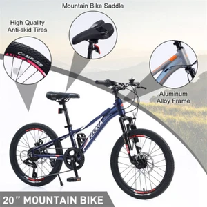 Mountain Bike for Girls and Boys Mountain 20 inch shimano 7-Speed Bike - Picture 1 of 5