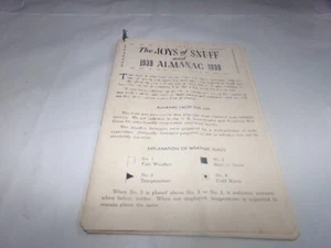 Vintage The Joy of Snuff & Almanac Garrett Snuff American Snuff Company 1939 - Picture 1 of 18