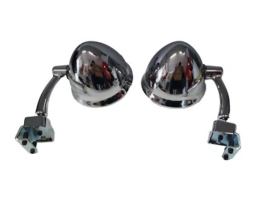 COPPIA SPECCHIETTI GOCCIA BRACCIO  LUNGO ATTACCO  MORSETTO PER AUTO  D  EPOCA  - Imagen 1 de 4