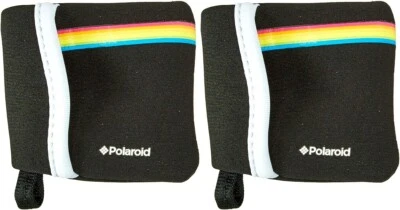 Polaroid Neoprene Case for Polaroid Cube Instant Digital Camera Black Lot of 2 - Image 1 of 4
