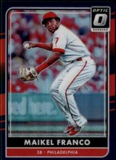 2016 Donruss Optic Purple #140 MAIKEL FRANCO Philadelphia Phillies Baseball Card