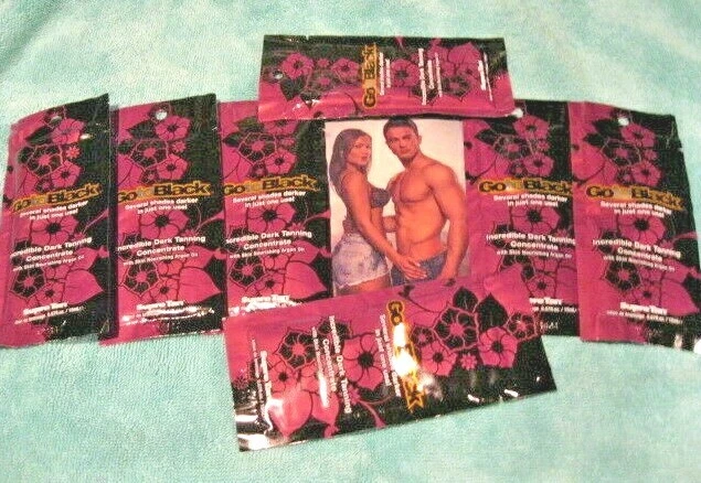 Lot of 7 Go To Black Incredible Dark Tanning Concentrate Sample Pkts  FREE SHIP  - Image 1 of 1