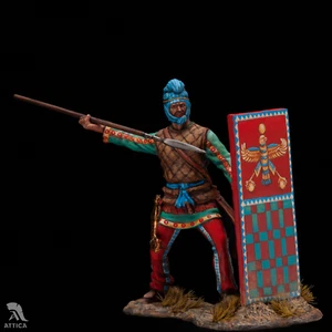 Guerrero persa con escudo grande de pie 54 mm soldado de juguete pintado | Coleccionable - Imagen 1 de 6