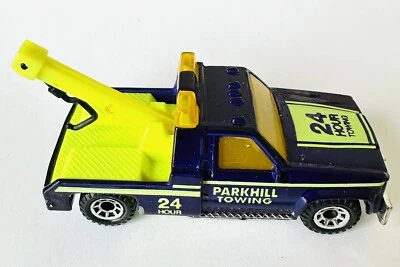 1987 Matchbox Purple GMC Wrecker Parkhill Towing 24 Hour *TOW HOOK INTACT* - Image 1 of 4