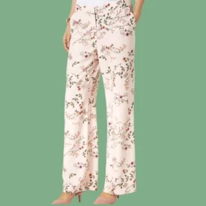 Alfani Floral Vibrance PrachWide Leg Emma Botanical Combo Wide Leg  Pants Size 8 - Picture 1 of 10