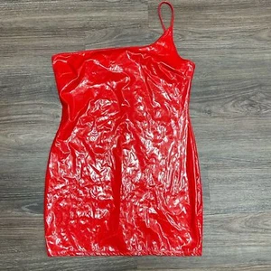 Fashion Nova red shiny dress/ XL - Picture 1 of 5